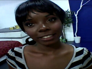 Ebony babe with a great body drilled by a thick dong