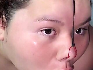 This Pig Is Humiliated with a Face Fuck by Her Owner