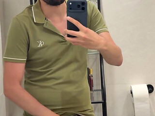 Hot Stepdaddy Jerking off in Bathroom