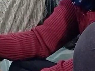 Desi Bhabhi Masturbates Devar with a Very Good Handjob
