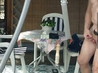 OUTDOOR DILDO MACHINE FUCK VACUUMCLEANER DICK SUCK SEXSHOW CUMSHOT