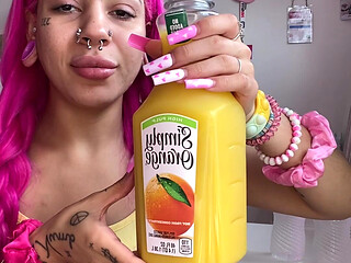 Spicy Food Mukbang Overeating Facestuffing Petite Girl Eating Hot Food Close-up Long Nails Fetish Acrylic Nails Teen Bonnet Hung