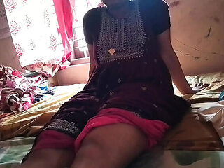 Indian Village Girl Gives Sensual Footjob Massage to Her Friend's Hard Cock