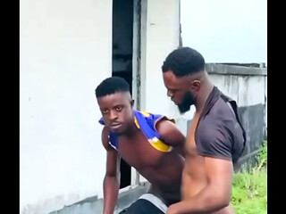 Two macho men fucking outdoor
