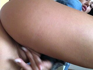 Cute curly brunette solo webcam masturbation