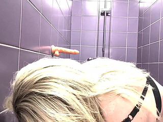 Double Dildo in a Shower