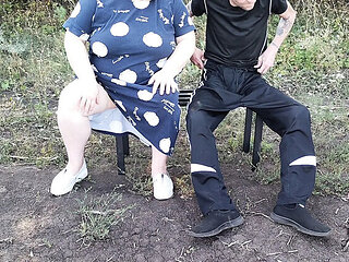 Zona901 Jerks My Dick In Park Until Cumshot - Public Handjob MILF