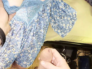 Samantha BBW in Her Blue Lingerie Being Fucked