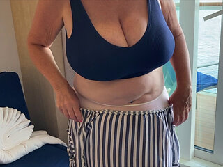 Mrs Mature Feet wearing really sheer panties
