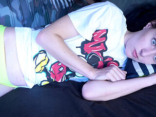 Sneaky Stepbrother Fucks Blue-Eyed Stepsister in Room - Alicia Robertz StevoFucks