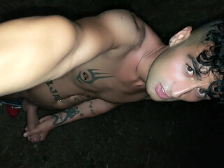 4 Cumshots, 4 Horny Nights Outdoor in 2 Minutes. 4 Horny Evenings Compilation
