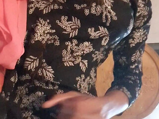 Sissy crossdresser drink her cumm spitting and anal fingering