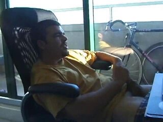 Tony Strokes His Stiff Dick