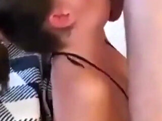 Gagging Slut Goes Super Deep on a Hard Cock