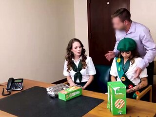 Milf and teen scouts milking head teacher hard dick