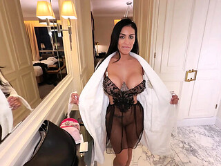 Lana Myers Big Tits Coworker Comes Into My Hotel Room After Key Fails - POV Cumshot