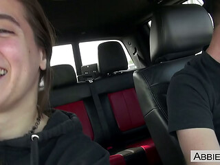Tease James Deen In The Car Before Outdoor Sex
