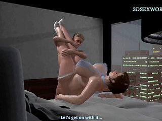 While the Husband is away, the Neighbor Guy takes care of the PAWG Wife (3D Sexgame)
