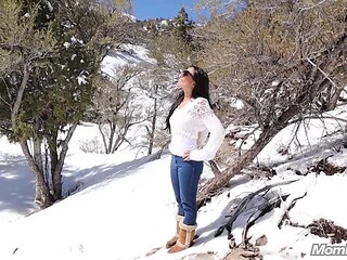 Christina Mompovs Public Nudity Snow Day