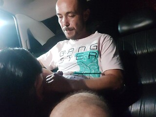 Hotwife gags on hubby's cock while BBC pounds her ass