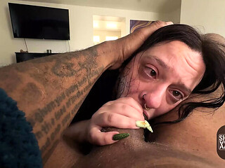 Big Tits BBW Shaundam Sucks BBC POV Blowjob & Cum in Mouth