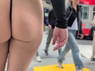 ShyGothExhib Explores Wild Thong Outdoor Passion