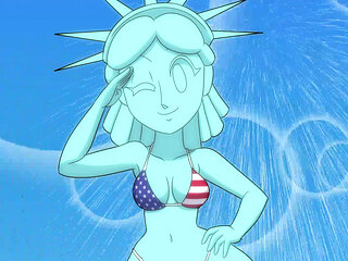 4th of July by Statue of Liberty Hentai Animation