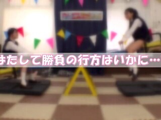 Amateur Variety: Best Friend High School Girls Compete on a Seesaw with Huge Fixed Dildos x2xD549EB548688A3EBA2