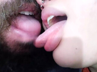 GETTING WET WITH A SEXY HOT KISS, WANKING HARD COCK