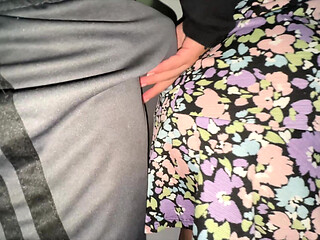 You Can See It When She Strokes the Stranger's Penis