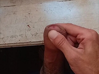 Uncut foreskin game and big cumshot