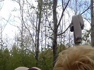 Sissy Whiteboi Jes Public Park Dildo