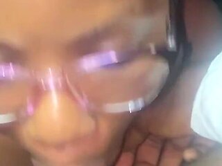Black Sexy House Help Caught Me Naked and Helped with a Naughty Blowjob and Got Fucked Hard by Her Boss