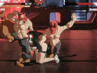 Street Fighter Hentai Fuck - Rough Anal & Creampie with Brunette