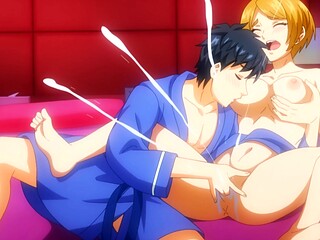 Cute newlywed begs for more as hubby licks and fingers her to orgasm (Exclusive Anime)