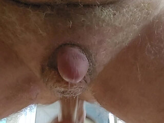 Sissy anal training on a fuck machine