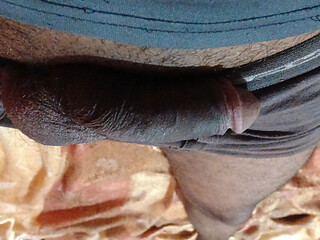 Amateur solo dick stroking session in bed Daddy dick amateur masturbation hand job Big Daddy dick