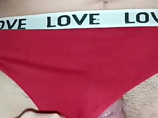 Stepmom's Red Panties Are Great for Your Cum