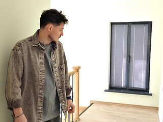 Big-Tits Wife Orgasms as Cuckold Husband Watches