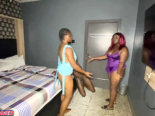 Step Sisters Share One Big Black Dick