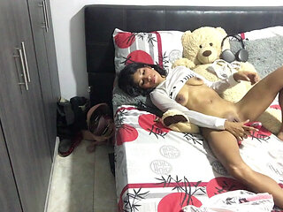 I squeeze my pussy thinking about my lover at my husband's house.