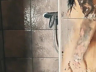 Morning Shower with My Dildo