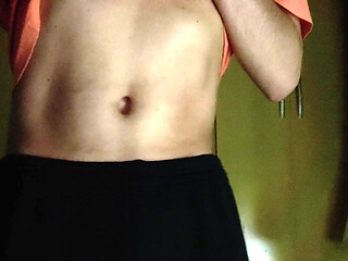 I waited for mom to go to the bedroom to strip you