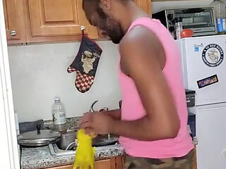 Kennie Jai Cleans the House Nude Part One