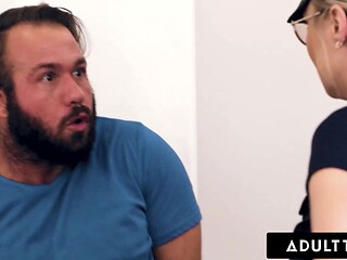 ADULT TIME - Man Cheats On Girlfriend With Wild Cop Natalia Starr After Caught Jerking Off
