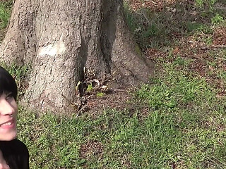 Elisa 18 & Bella X - Outdoor Blowjob, Masturbating and Peeing in the Woods