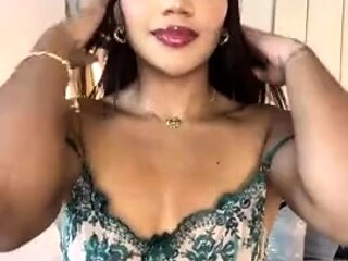 Naughty Asian milf Julia solo masturbation close up