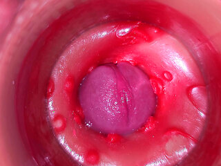 Camera in Vagina, Cervix POV, "Creampie" 4k