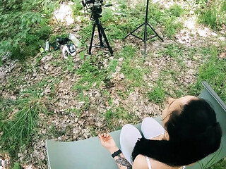 Massive Black Dick POV Facial in Outdoor Backstage