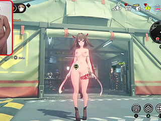 Horny teen masturbating in explicit cartoon game